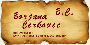 Borjana Čerković vizit kartica
